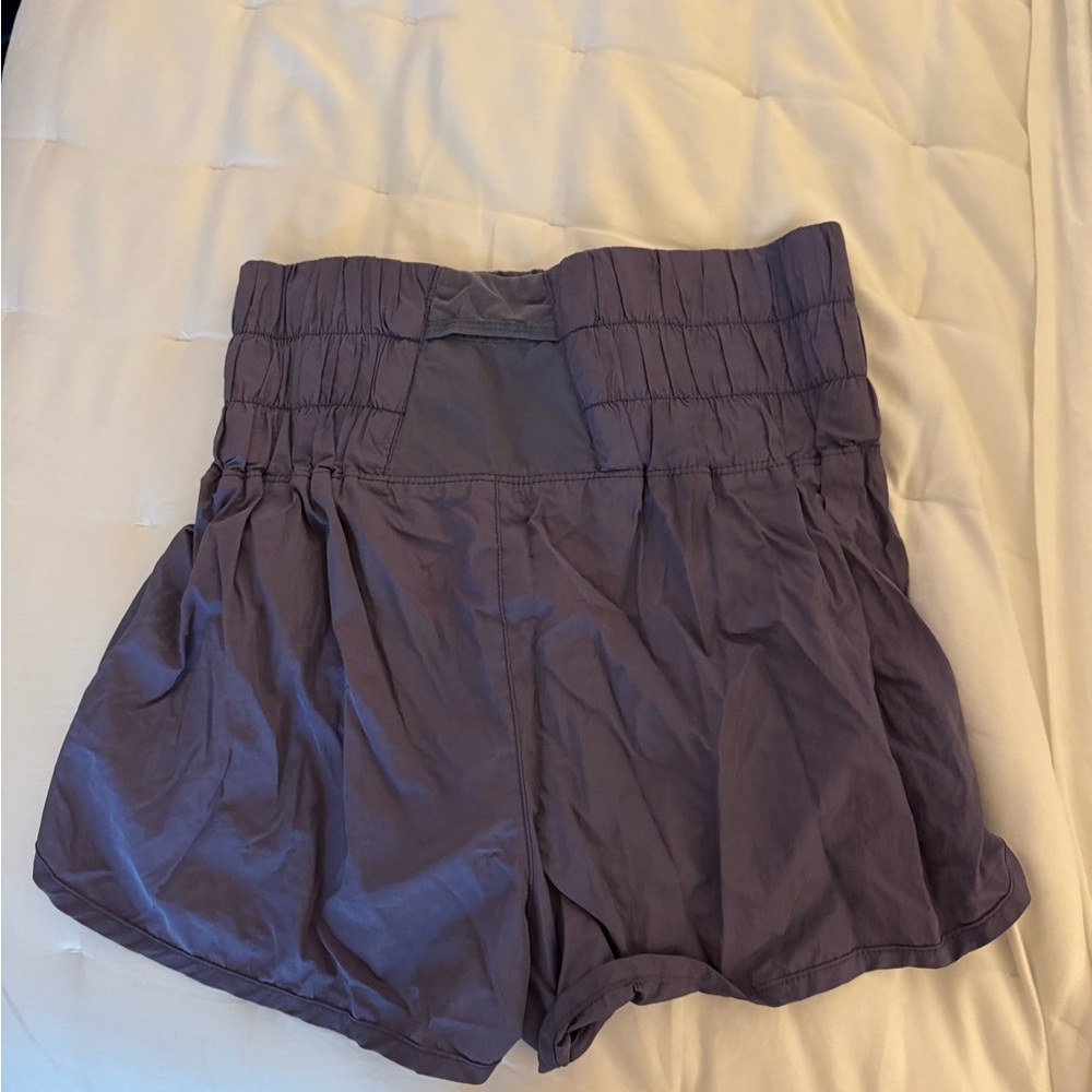 Free People Purple Athletic Shorts with Elastic Waistband